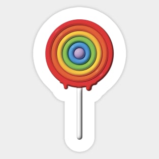 Melting Pride Month Lollipop - Pride Month Sticker